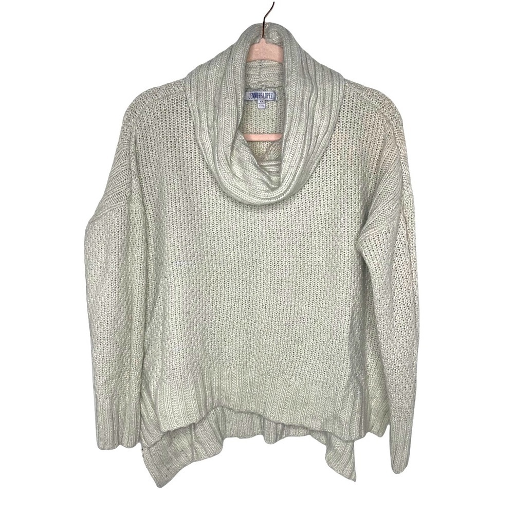 JENNIFER LOPEZ Cream Oversized Cowl Neck Sweater XS